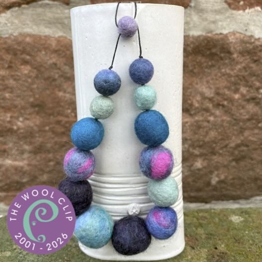 Felt Necklace with Adjustable Cord (25th Anniversary)