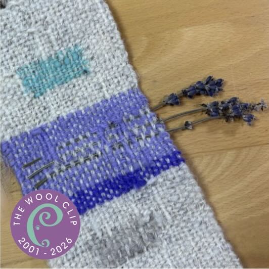 Handwoven Picture, with Lavender Insert (25th Anniversary)
