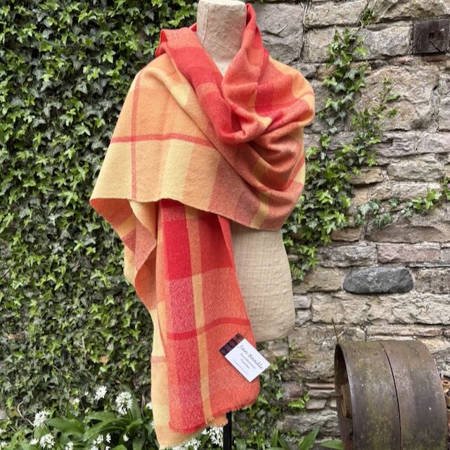 handwoven Bold Wrap - yellow & orange