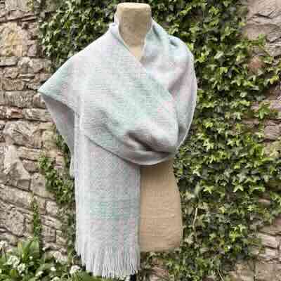 Handwoven Mosaic Scarf - Pastels