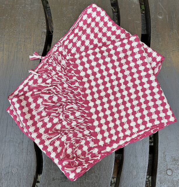 Handwoven Silk Lattice Scarf