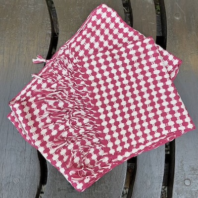 Handwoven Silk Lattice Scarf