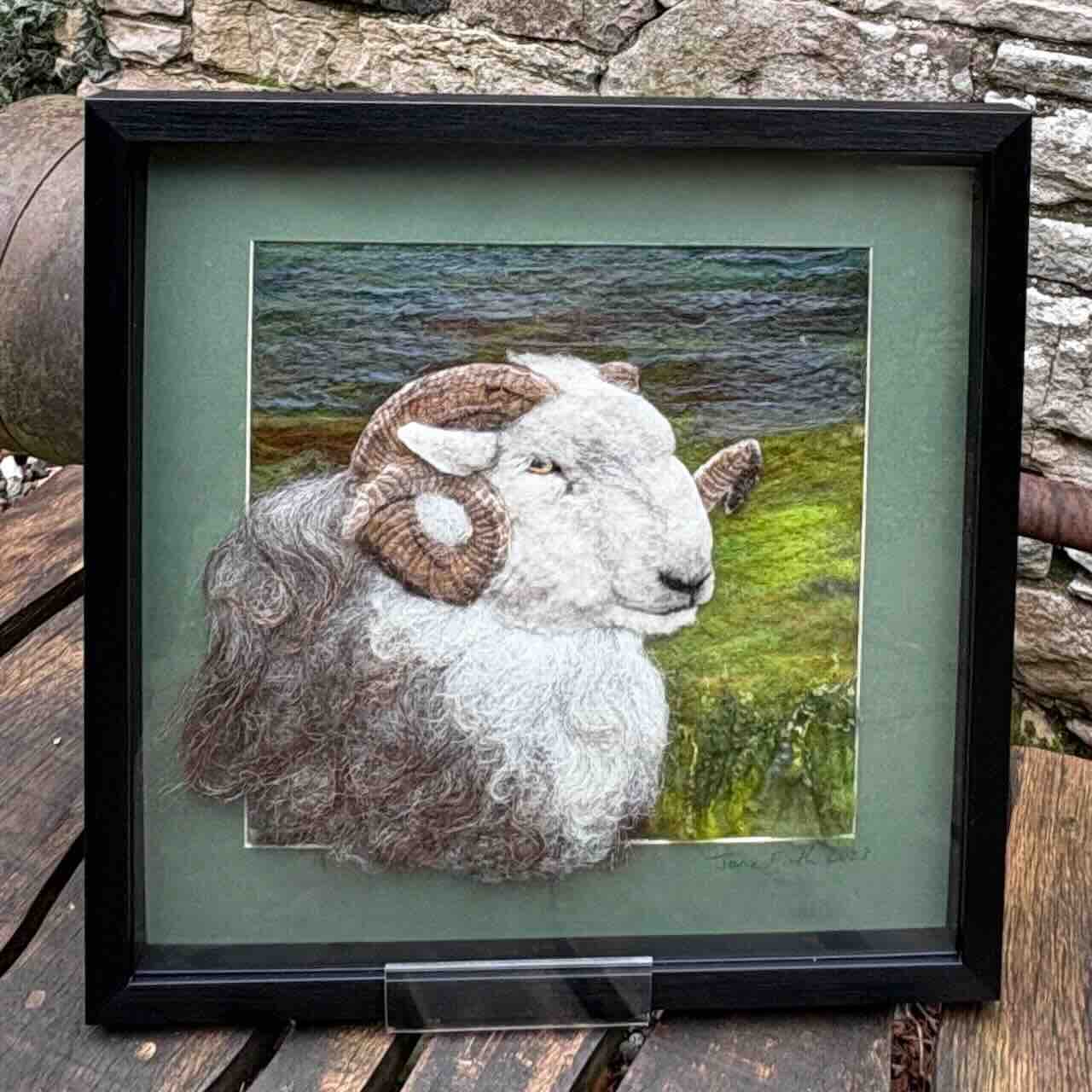 Handfelted Picture - 'Herdwick Ram'