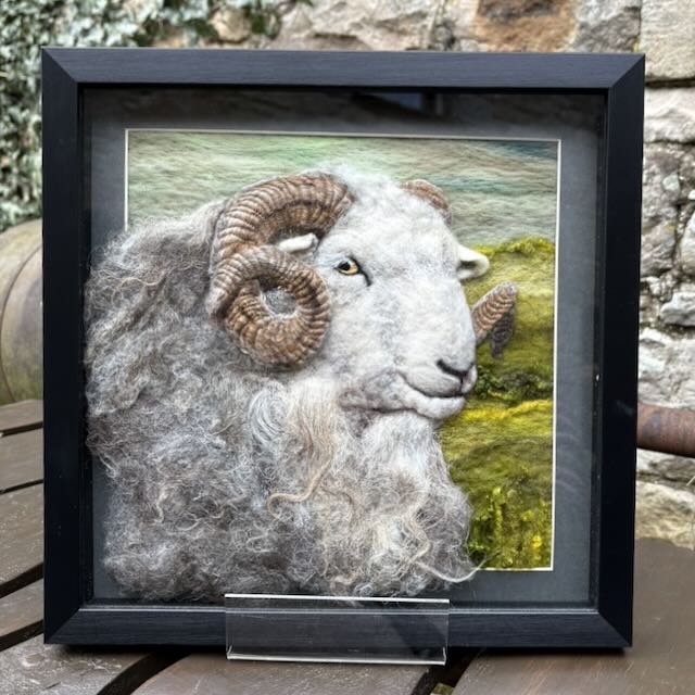 Handfelted Picture - 'Herdwick Ram'
