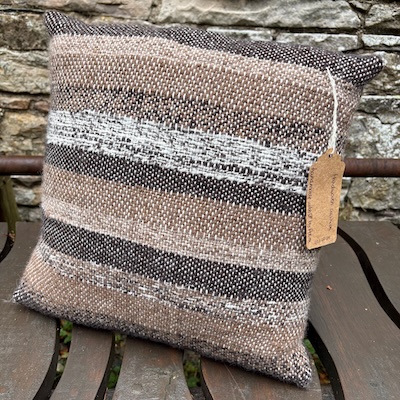 Handwoven Cushion, in Natural Shades