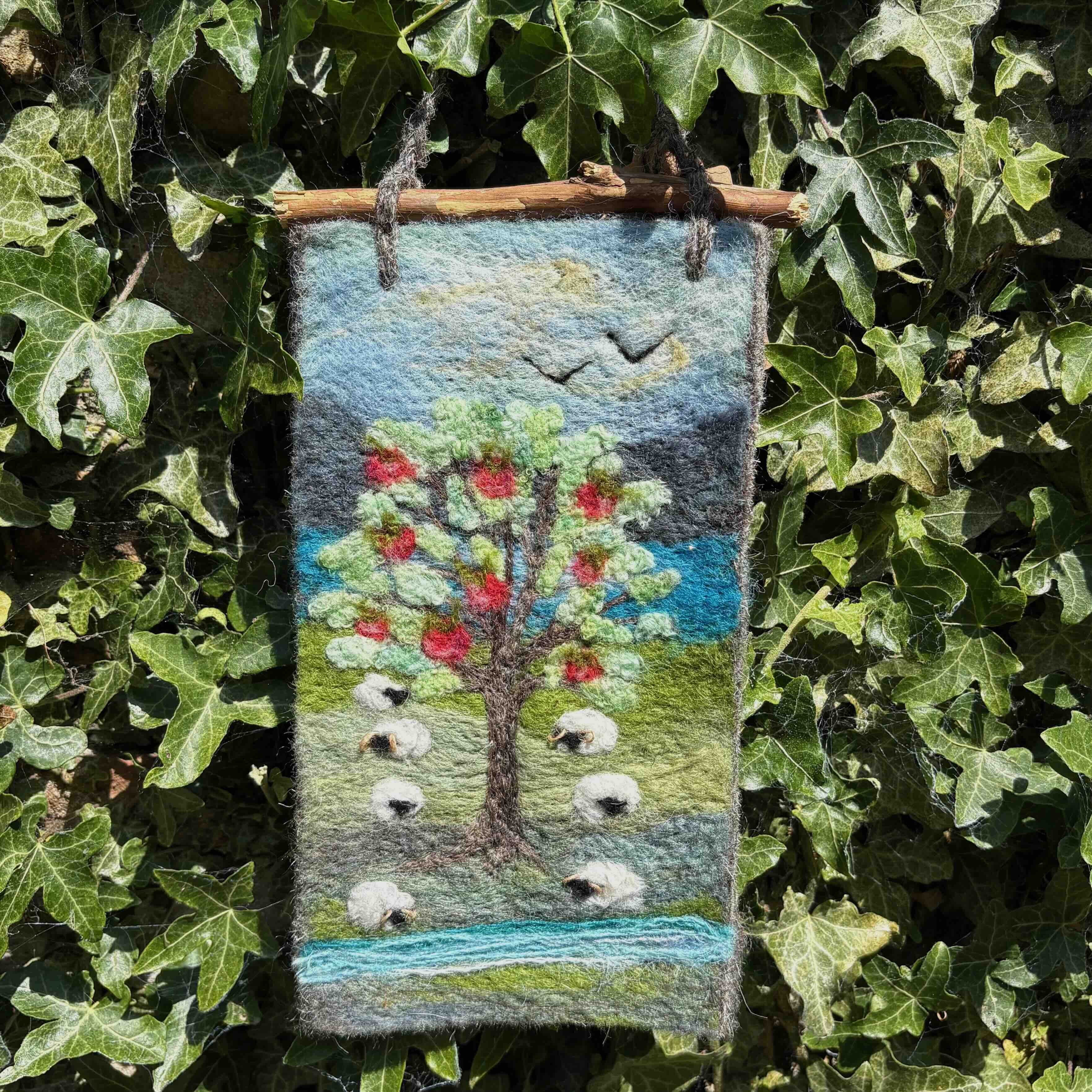 Needlefelted Picture - Apple Tree