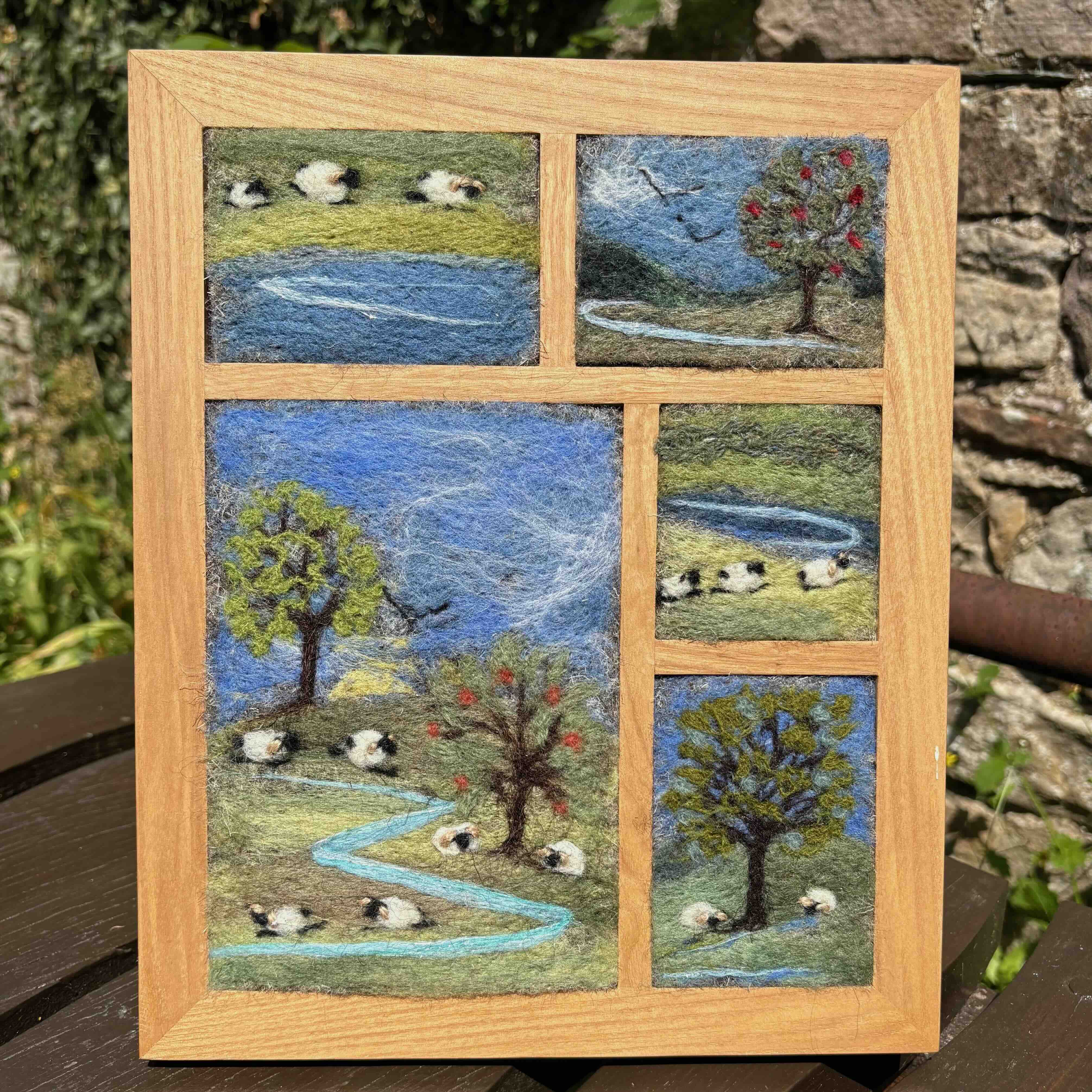 Framed Felt Collage