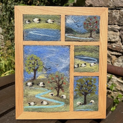Framed Felt Collage