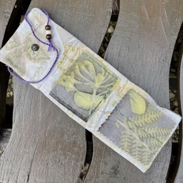 Eco Printed 'Hussif' Patched Needle Case
