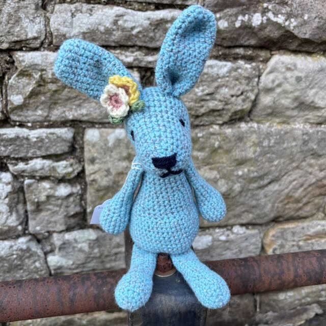 Handcrocheted Blue Rabbit