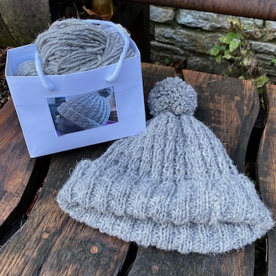 Cabled Hat Knitting Kit