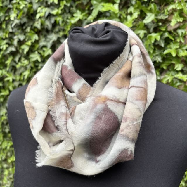 Eco Printed wool neck warmer