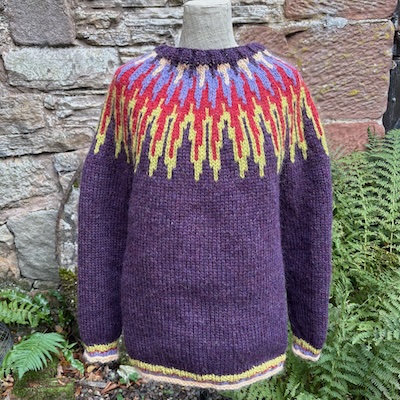 Handknitted Sweater - Damson