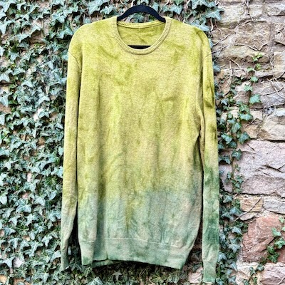 Hand Dyed Sweater (Greens)