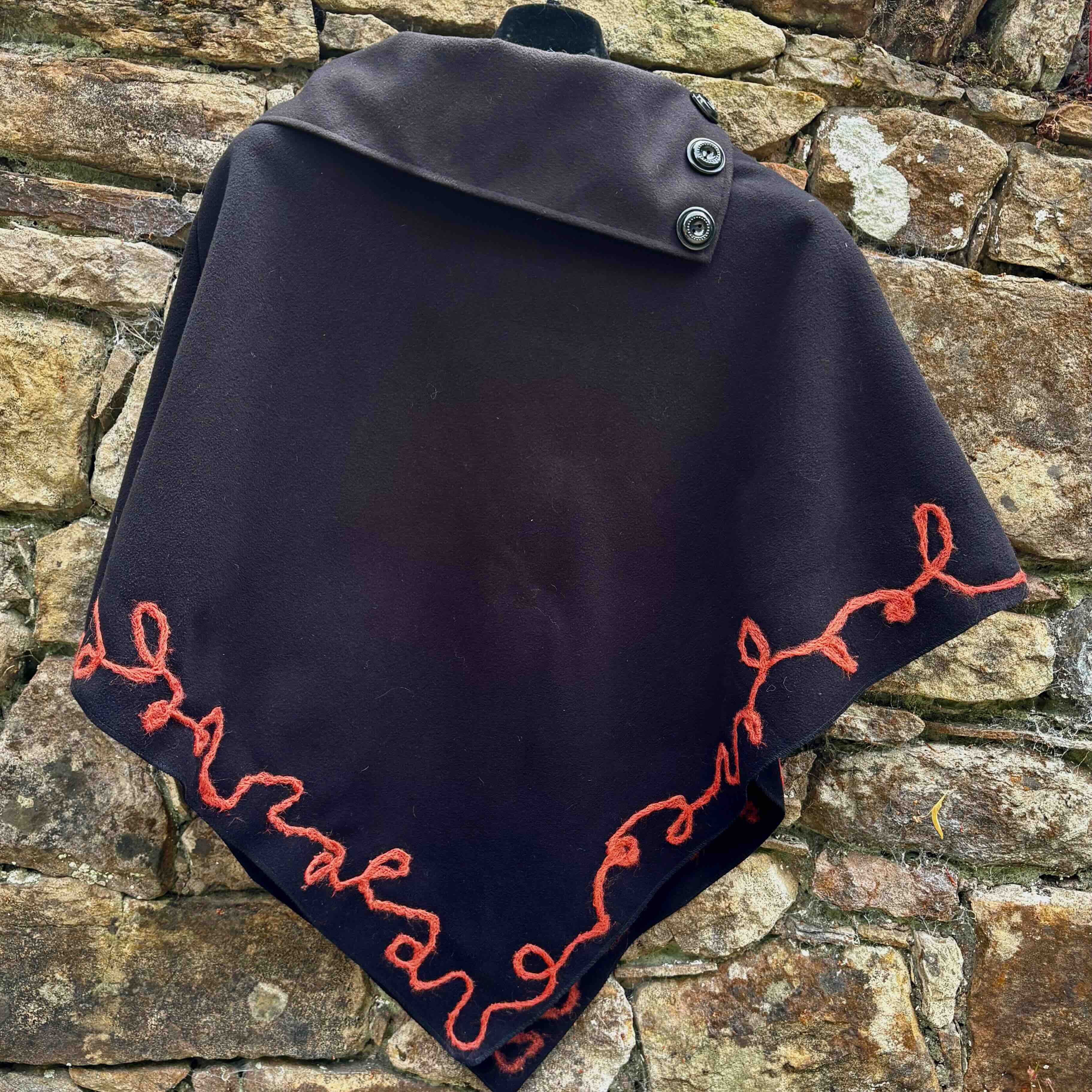 Upcycled Ladies' Cape - Black