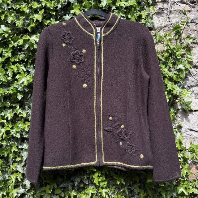 Upcycled Ladies' Jacket - Dark Chocolate