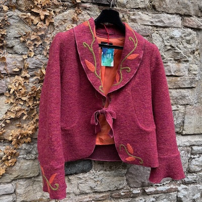 Upcycled Ladies' Jacket - Plum Shades