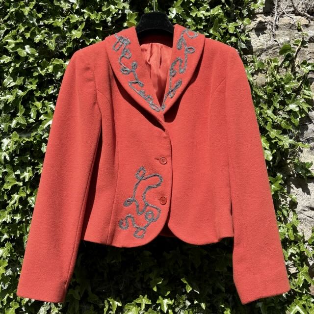 Upcycled Ladies' Jacket - Burnt Orange