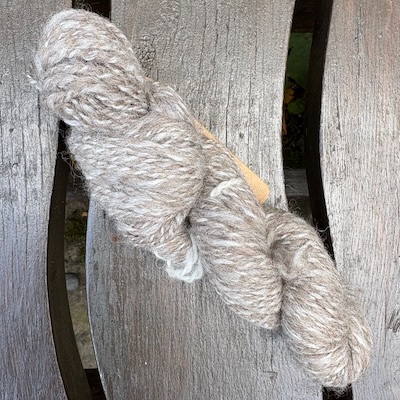Handspun Native Breed Yarn, with Silk